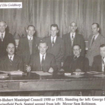 St. Hubert town council, 1950 or 1951. (Photo - courtesy)