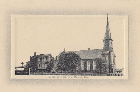 Église et presbytère, Matane, vers 1900 / Church and presbytery, Matane, c.1900