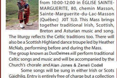 Celtic Mass for St. Patrick, Sainte-Marguerite
