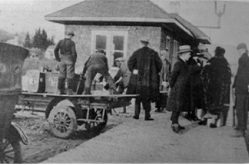 Train Station and Passengers, Morin Heights, c.1920s-30s