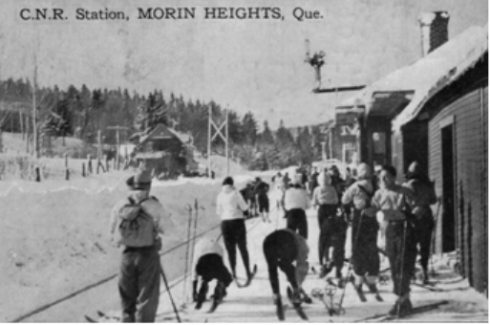Waiting for the Ski Train, Canadian National Railways Station, Morin Heights, c.1930s