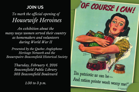 Upcoming Reception: "Housewife Heroines of World War II"
