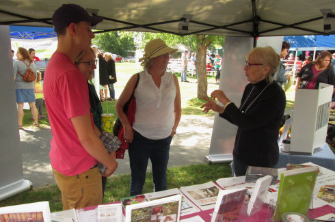 At the QAHN tent, Townshippers' Day, Brome, Quebec (September 17, 2016)