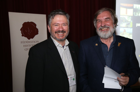 Simon Jacobs and FHQ President Richard Bégin, 2017 QAHN-FHQ Convention, Montreal