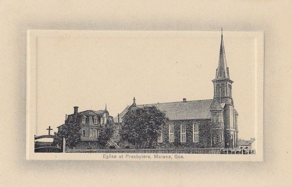 Église et presbytère, Matane, vers 1900 / Church and presbytery, Matane, c.1900