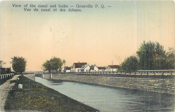 Canal et écluses, vers 1910 / Canal and locks, Grenville, c.1910