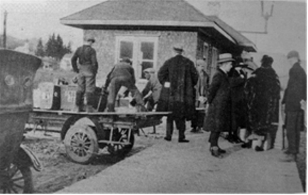 Train Station and Passengers, Morin Heights, c.1920s-30s