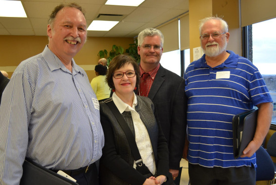 Historical society reps from Verdun, Dorval and Ile-Bizard were on hand