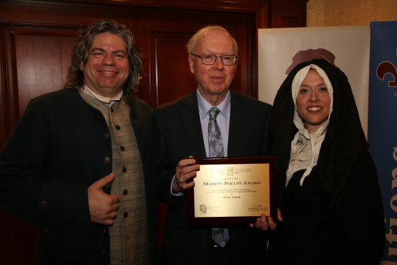 Rick Smith (centre), Président d'honneur and 2017 Marion Phelps Award Winner