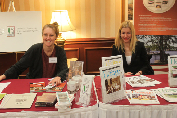Katie and Ashley at the QAHN Table, 2017 Convention, Montreal