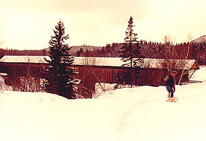 L'auteur sur un chemin au nord de Mont-Saint-Michel, hiver 1980. (Photo - James Farfan)