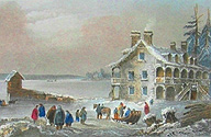 Symmes’ Inn. Engraving by Bartlett, 1842. (Source - Private collection)