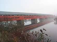 Morning mist, Marchand Bridge, 2005. (Photo - Matthew Farfan)