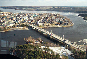 Aerial view of Shawinigan. (Photo - Dwane Wilkin)