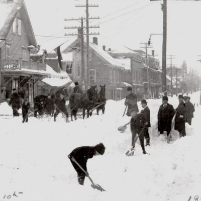 Are Richmond citizens digging out from the season's first storm? Actually, this storm happened on May 10, 1898! (Photo - RCHS)