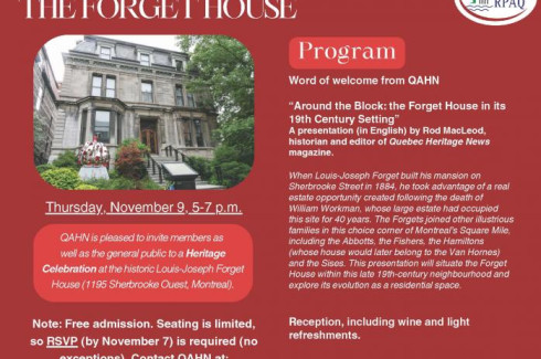 A heritage celebration at the Forget House