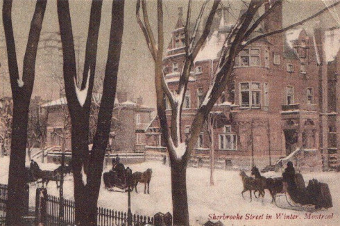 Rue Sherbrooke en hiver / Sherbrooke Street in Winter