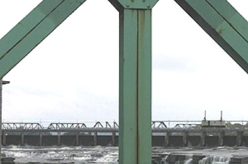 Chutes de la Chaudière, vue du pont de la Chaudière / Chaudière Falls from Chaudière Bridge