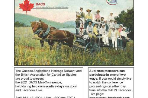 QAHN Presents a Conference by the British Association for Canadian Studies (April 16-17, 2021)