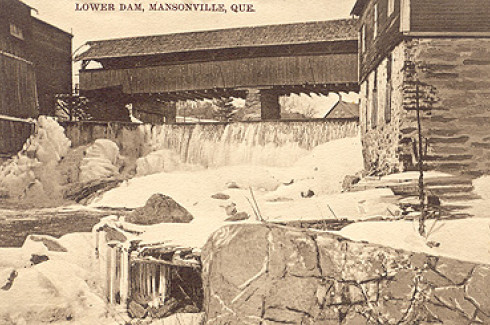 Pont couvert / Covered bridge, Mansonville, 1910