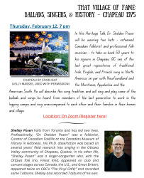 That Village of Fame: Ballads, Singers & History -- Chapeau 1975