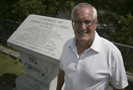 The "Fossmobile" monument, Sherbrooke. Photo - courtesy of the author.