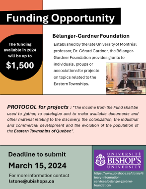 Funding Opportunity: Bélanger-Gardner Foundation!