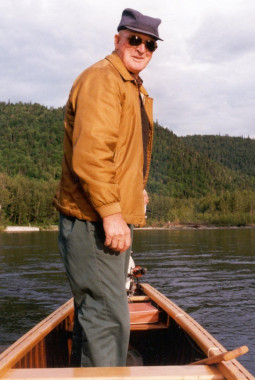 Wesley Harrison began working on the river at the age of 13 as a cook. He has spent the rest of his life working as a fishing guide. (Photo - Cascapedia River Museum Collection)


