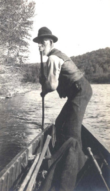 Peter Barter, guide, début du 20e siècle. (Photo - Collection du Musée de la rivière Cascapédia)