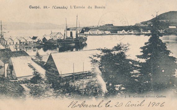 Entrée du Bassin, Gaspé, 1906 / Entry to the Basin, Gaspé, 1906