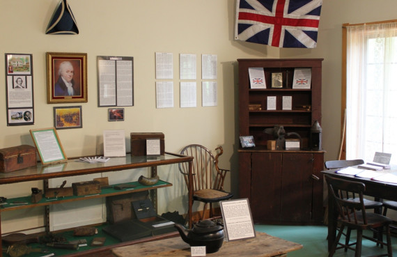 Also on exhibit in the Phelps Building are artifacts relating to the United Empire Loyalists of Brome County. Included here is a display relating to Sir John Johnson, one of the Eastern Townships' most prominent Loyalists. (Photo - Matthew Farfan)