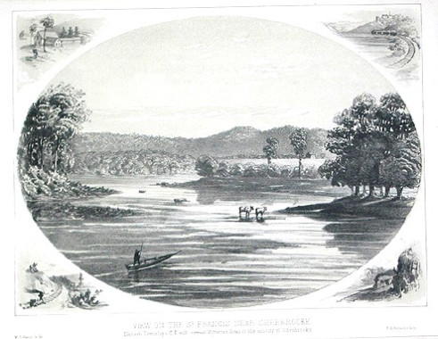Vue sur la rivière Saint-François près de Sherbrooke / "View on the St. Francis near Sherbrooke"