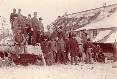 Exploitation forestière / Logging operation, Coaticook, 1880