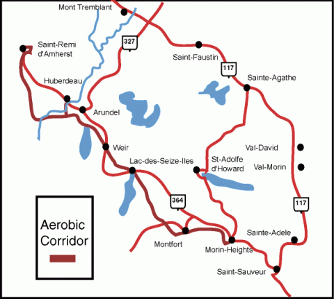 The "Aerobic Corridor" Trail (Morin Heights-St-Remi-d'Amherst) / Corridor Aerobique (Morin Heights à Saint-Remi-d'Amherst)