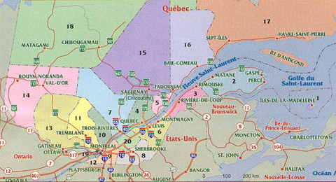 Administrative regions of Quebec / Régions administratives du Québec