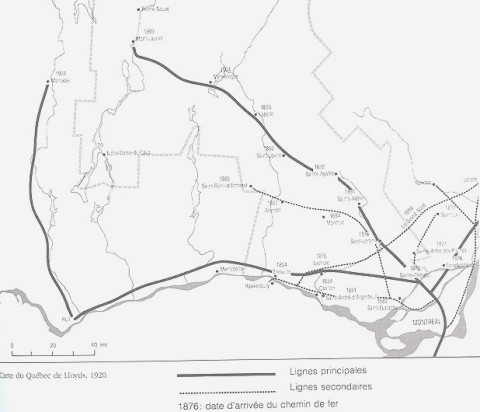 Laurentian Railway Network / Réseau ferroviaire des Laurentides (1920)