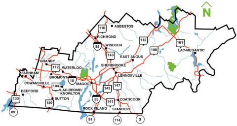 Main towns and routes / Villes et routes principales