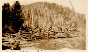 "Nelson Brothers Log Jam," Millstream, 1926