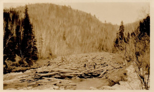 "Nelson Brothers Log Jam," Millstream, 1926