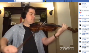 Live-streaming Fiddler: Glenn Patterson (QAHN), co-hosting Brysonville Revisted, Zoom / Facebook Live (April 17, 2020)