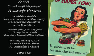 Upcoming Reception: "Housewife Heroines of World War II"
