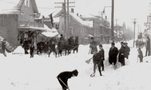 Are Richmond citizens digging out from the season's first storm? Actually, this storm happened on May 10, 1898! (Photo - RCHS)