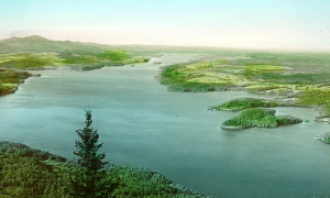 Lake Memphremagog looking north from Owl's Head (1897)
