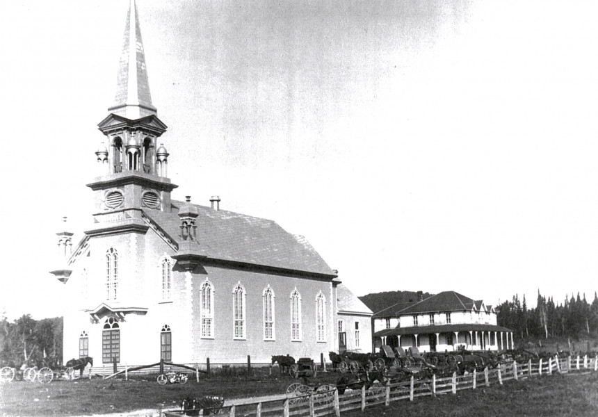 Catholic Church, Parish of St. Jules, 1912. (Photo - Cascapedia River Museum Collection)