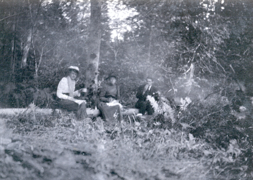 Princess Louise (left) and her companions taking refreshment. (Cascapedia River Museum Collection)