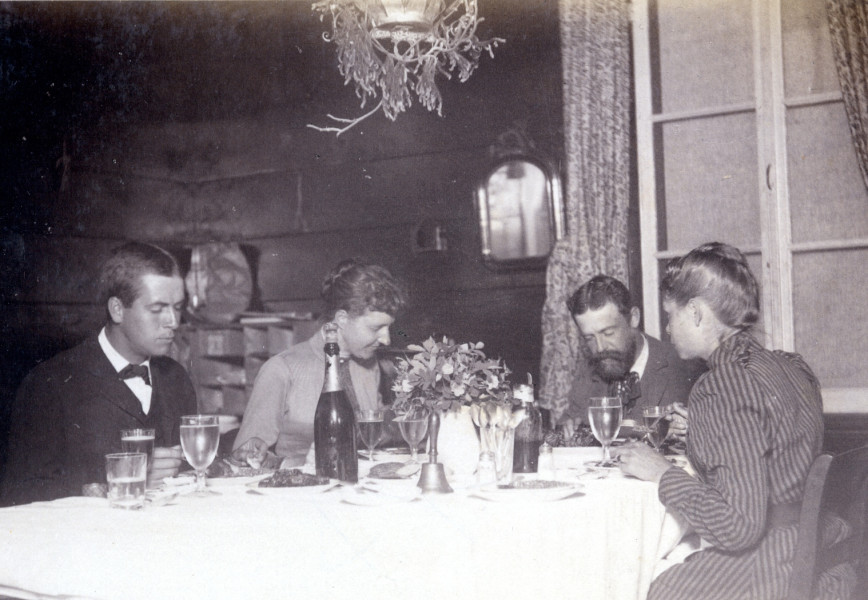 Princess Louise (second from left) dining at Lorne Cottage. (Cascapedia River Museum Collection)