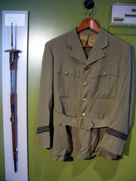 Artefacts from World War I.
Kempffer Cultural and Interpretation Centre.

New Carlisle was a village where remaining loyal to the British crown and participating in the war effort were important values. The Municipality contributed to one of the most important war efforts during the First and Second Word Wars, and during the Korean War, with 10% of the population having enrolled.
(Photo - Heritage New Carlisle)