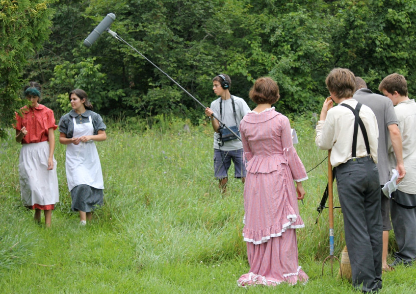 Fairbairn House and Youth. Young people are of special interest to the heritage centre. Students attending a local summer 2010 film camp wrote the script for a play centred on the Fairbairn home and its history, and they selected the house as the locale for shooting the movie. A local theatre group gave advice and Rooney Productions, professional film-makers, provided equipment. A few weeks later, their short movie was among those presented at a red-carpet gala in the village. Here, the young thespians are 