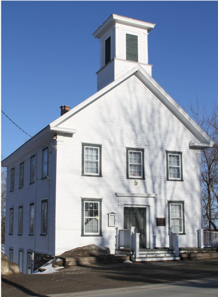 <strong>EATON ACADEMY BUILDING.</strong>
There were very few academies in the Eastern Townships at this time, partly because the settlers could not afford to forego the labour of their older children and partly because the only government grants available were through the Royal Institution of Learning. As former New Englanders, most Townships' residents resented the Royal Institution's affiliations with the Church of England. 

Before academies existed in the region, local students who attended schoo