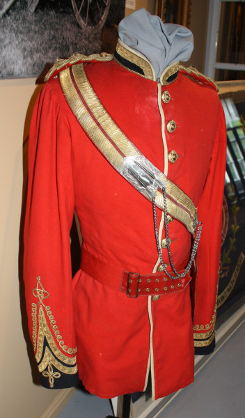 Military mess jacket owned by Lt. Col. A. H. Gilmour, Stanbridge East, 60th Missisquoi Battalion
Volunteer Militia, 1870. (Missisquoi Historical Society Collections)